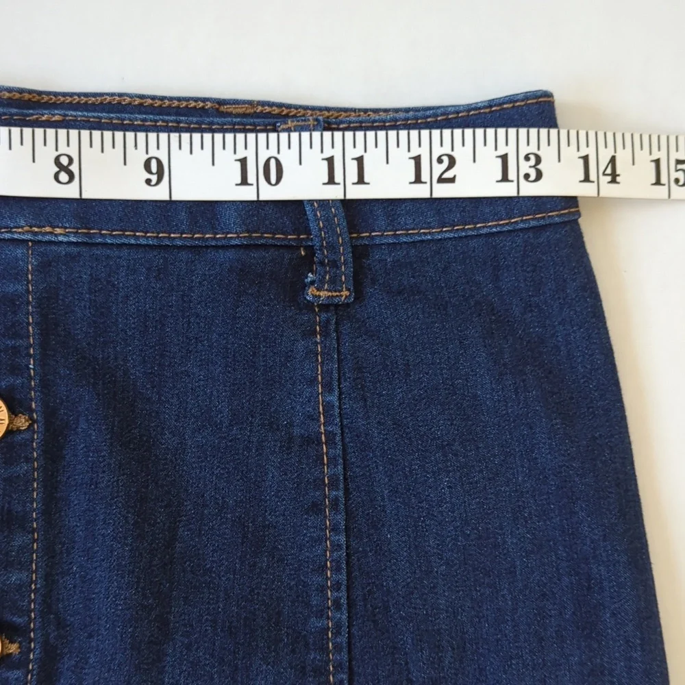 Celebrity Pink Button Up Denim Skirt Junior 5/27 Blue - Picture 8 of 9